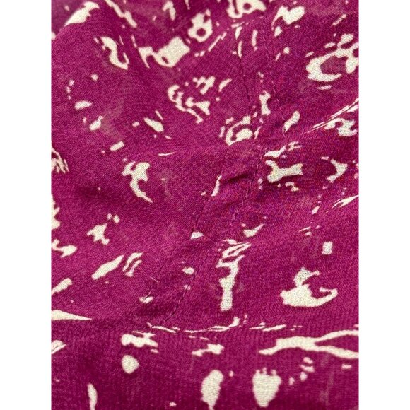 Converse One Star Long Sleeve Pintuck Button-Front Blouse M Purple Cream READ - Picture 8 of 9